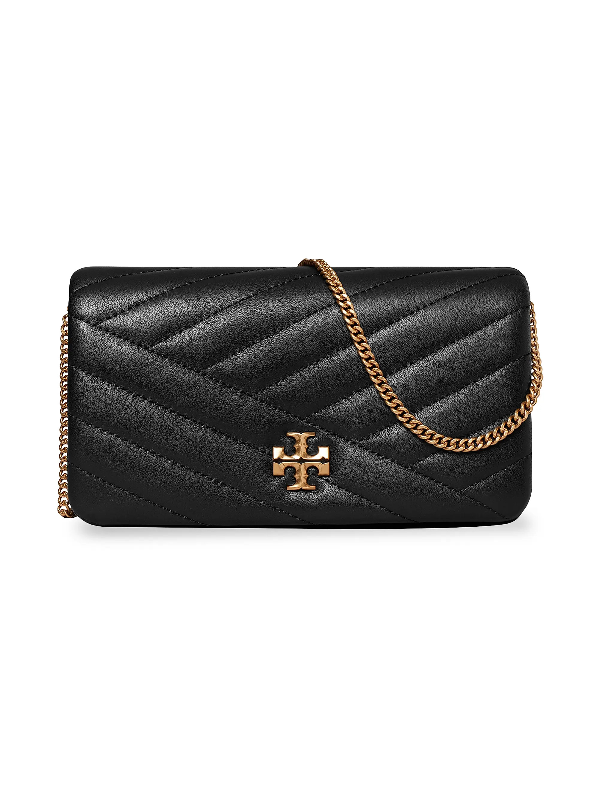 Kira Chevron Leather Chain Wallet | Saks Fifth Avenue