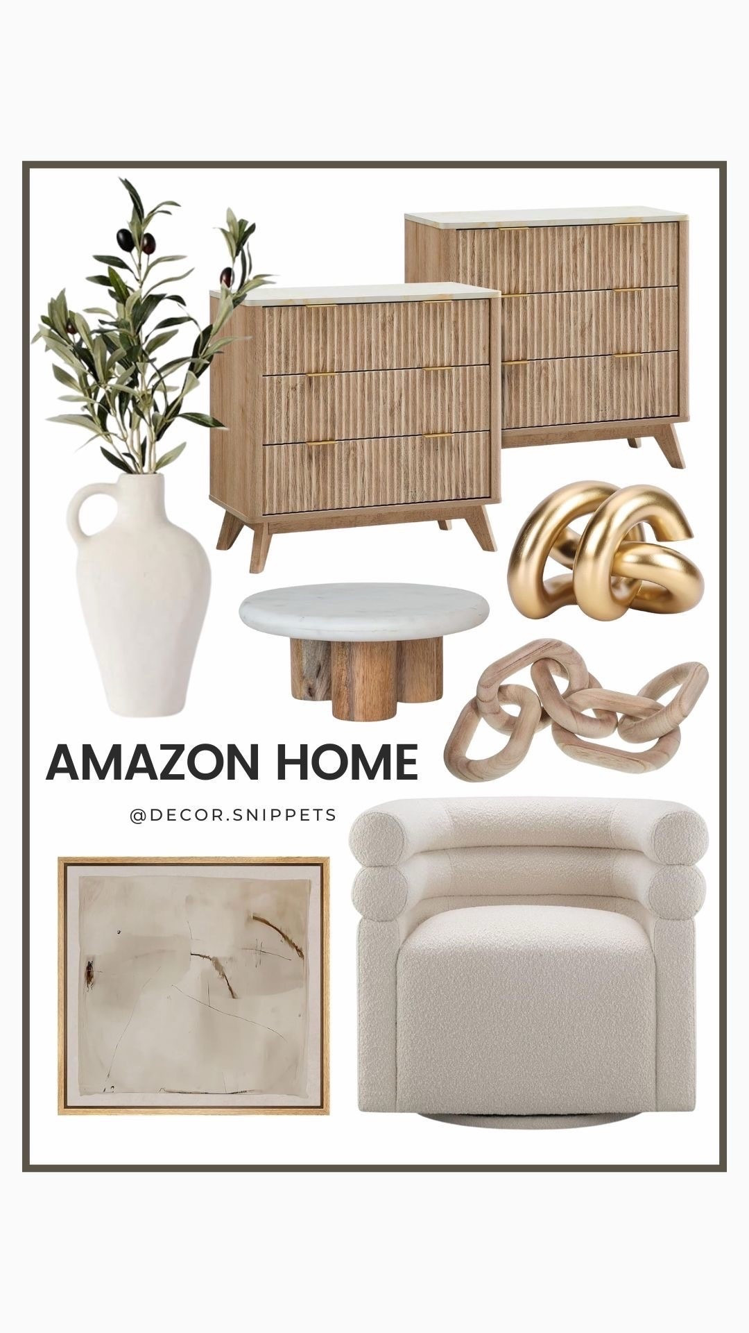 Neutral decor finds from Amazon Home that elevate any space! 🌿✨ From sculptural accents to cozy bouclé textures and chic fluted wood finishes—these pieces add instant warmth, dimension, and timeless style to any room. Shop now and transform your home effortlessly! 🛋️🤍 #AmazonHomeFinds #NeutralDecor 



#LTKHome #LTKSaleAlert