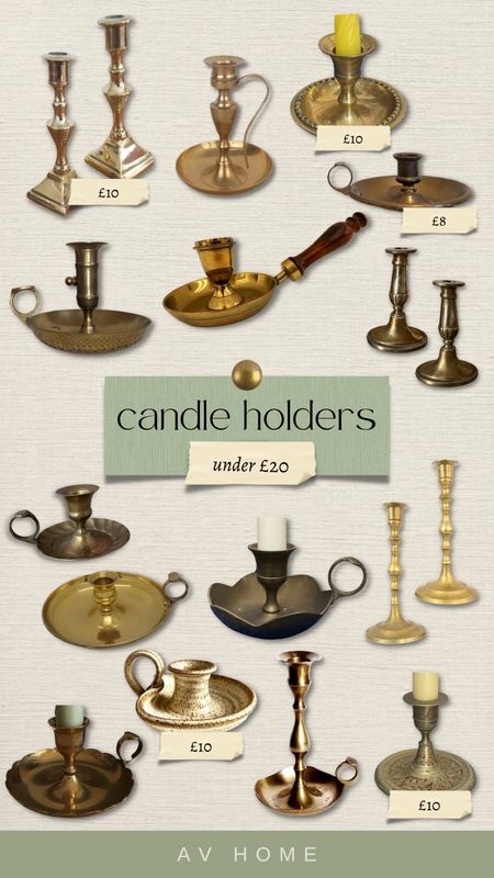 A roundup of vintage candle holders, under £20 🕯️ 

#LTKhome #LTKFind