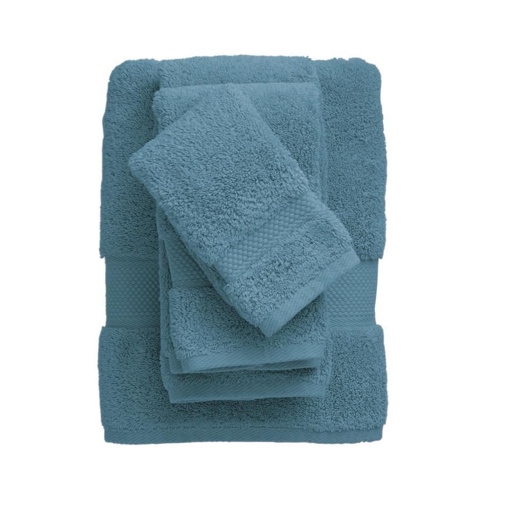 Legends Sterling Supima Cotton Single Bath Towel in Shore Blue | The Home Depot