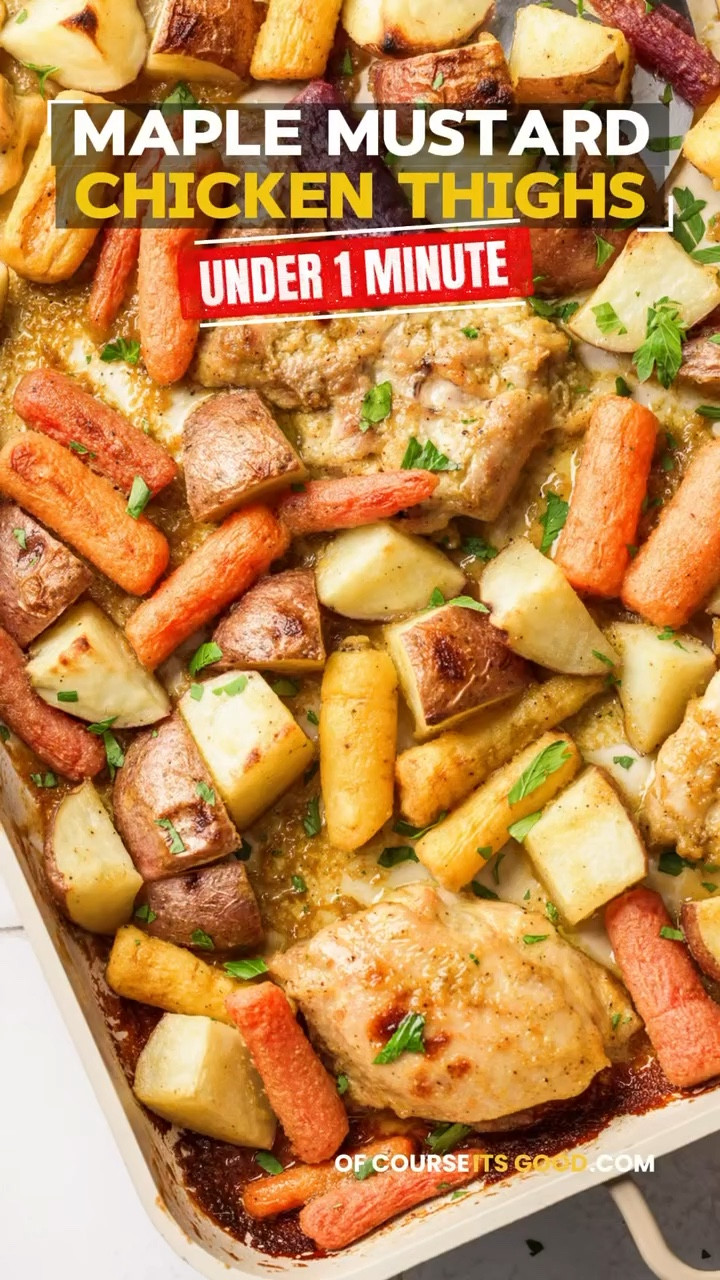 OF COURSE IT’S GOOD 👩🏻‍🍳 UNDER 1 MINUTE | Maple Mustard Chicken Thighs 🍁🍗

Full recipe: ofcourseitsgood.com


#LTKfoodie #LTKvlog #LTKHome