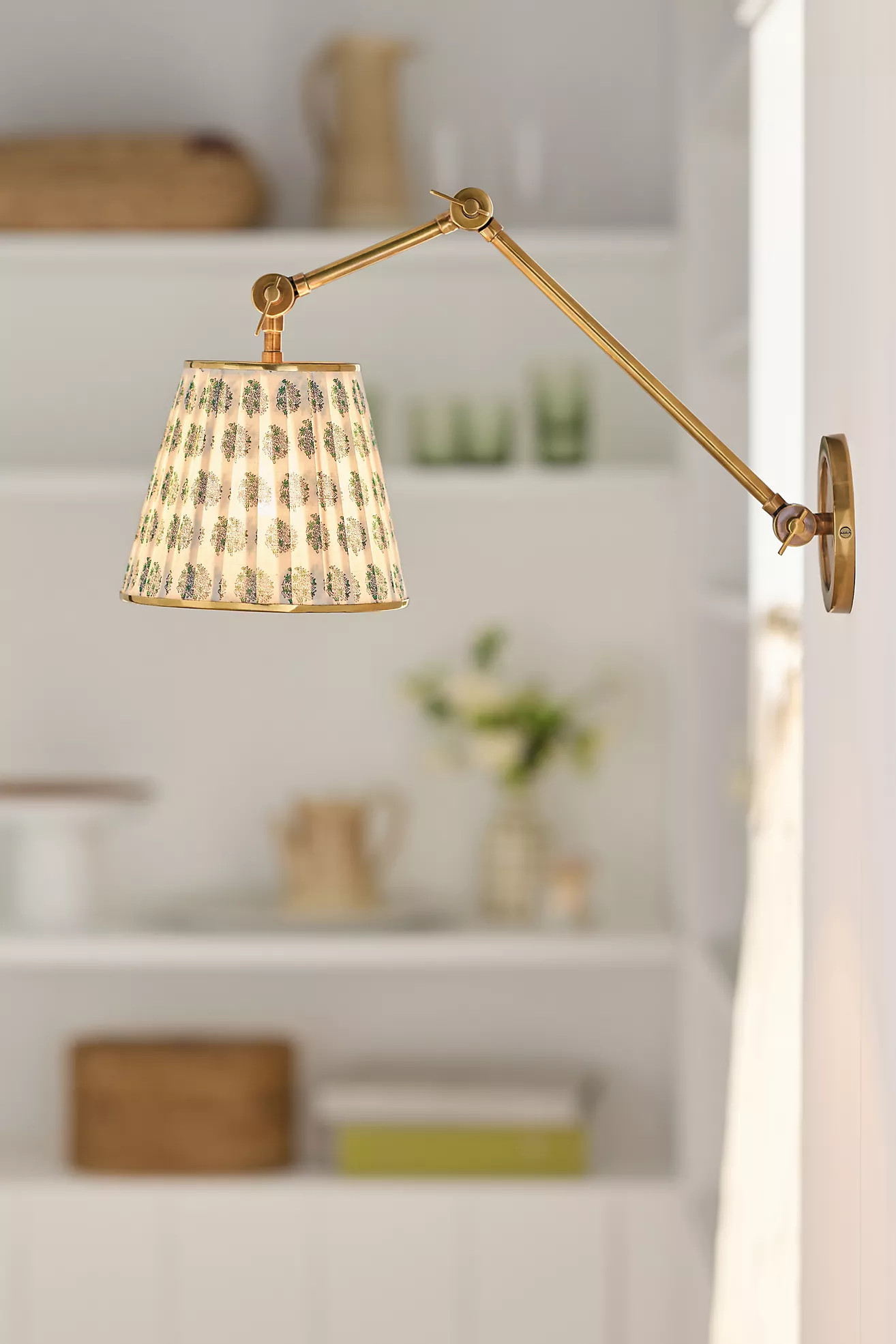 Lee Ruched Printed Articulating Task Sconce | Anthropologie (US)