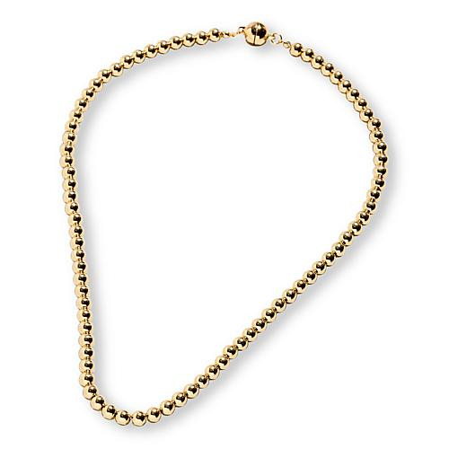 BAUBLEBAR Pisa 18"" Beaded Magnetic Ball Clasp Necklace - Metallic | HSN