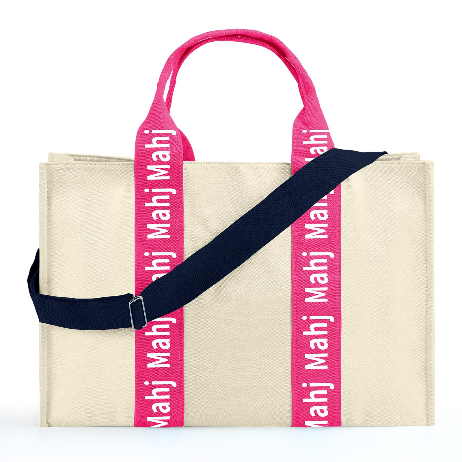 Empty Mahjong Bag for Tiles 22x15x6 Inches Thickened Canvas Mahjong Carrying Tote Bag with Lining... | Amazon (US)