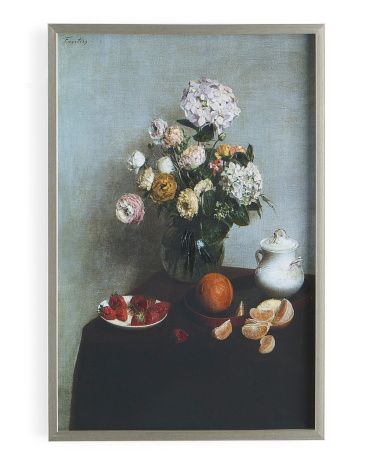 16x24 Henri Fantin Latour Flowers And Fruit Framed Wall Art | Marshalls
