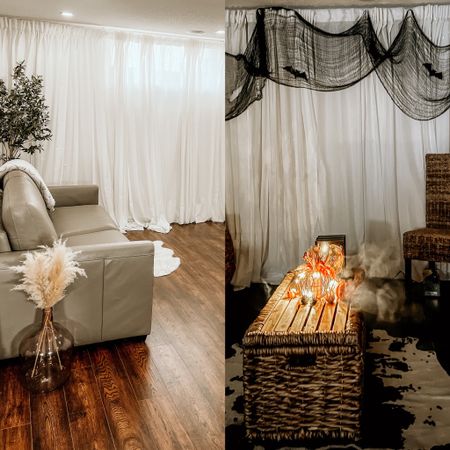 Before and After family room easy Halloween makeover. Took less than a day and I did it all by myself  So many great finds @walmart. #walmartpartner

#LTKHoliday #LTKHalloween #LTKhome