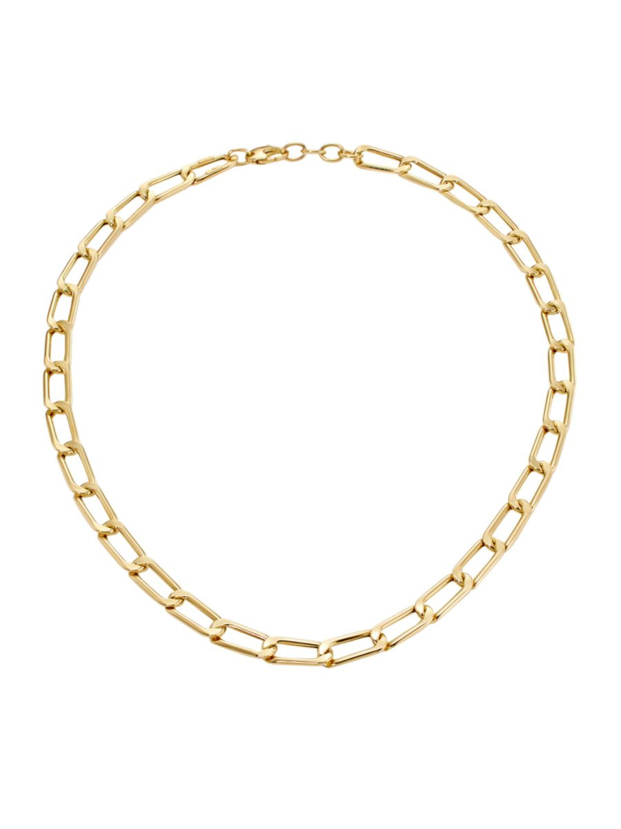 14K Yellow Gold Paper-Clip Chain Necklace | Saks Fifth Avenue