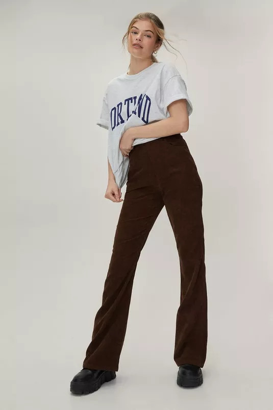 All A-cord High-Waisted Flare Pants | NastyGal (UK, IE)