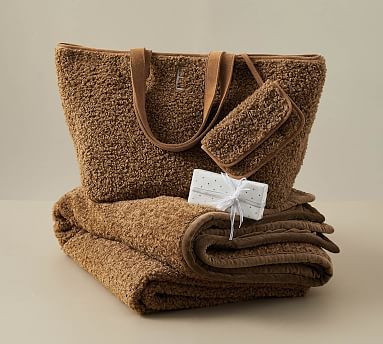 Cozy Teddy Faux Fur Throw &amp; Tote | Pottery Barn (US)