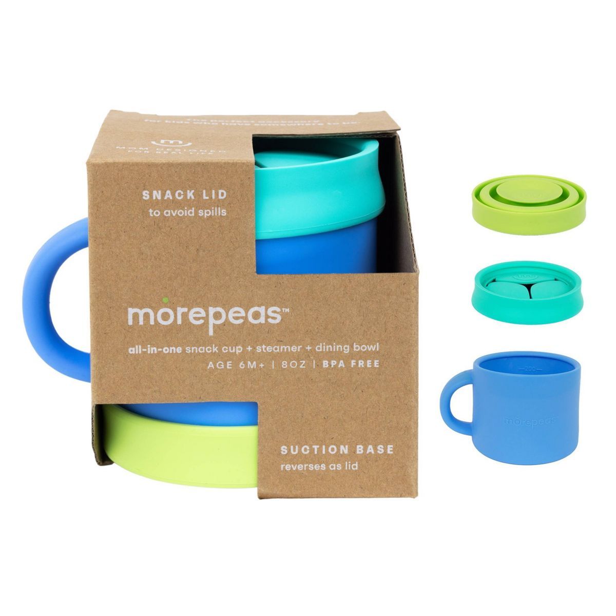 morepeas Silicone Baby Snack Cup - Blueberry | Target