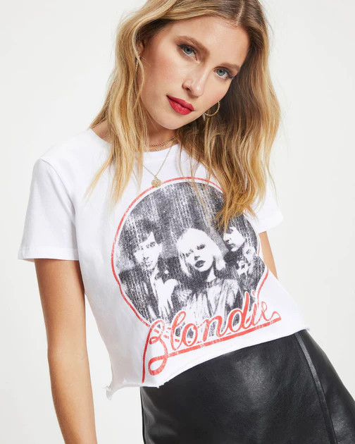 Blondie Babe Cotton Distressed Cropped Tee | VICI