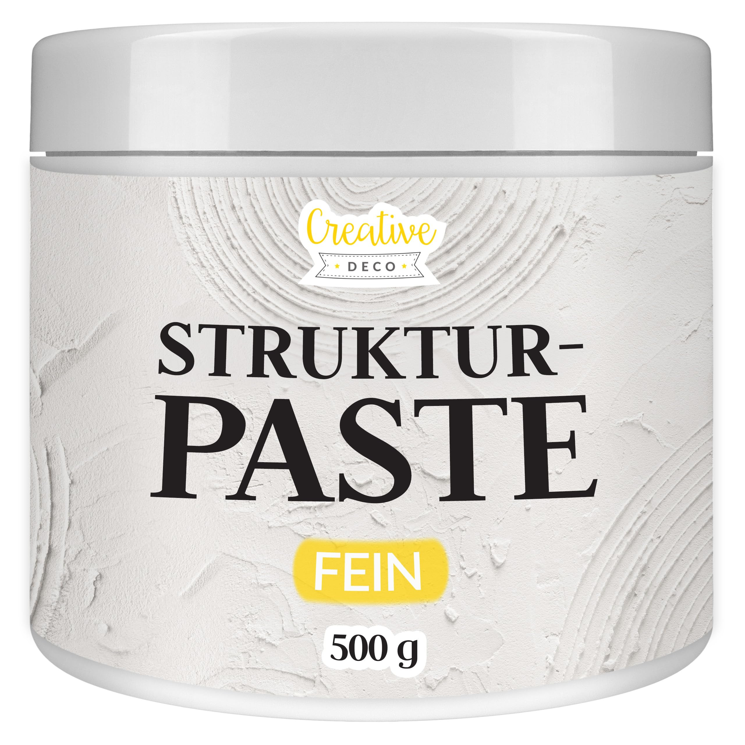 Creative Deco Strukturpaste Feinkörnig 500 g | Weiße Spachtelmasse für Acrylmalerei | Feinpast... | Amazon (DE)