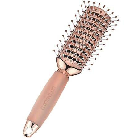 Vent Hair Brush for Blow Drying Detangling Hairbrush for Women - Vented Brush with Gel Handle - Rose Gold by Lily England | Walmart (US)