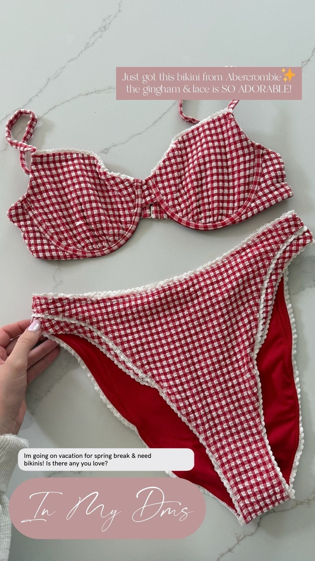 Cannot get over this swimmie from @abercrombie 🍒 The gingham and lace detail is everything! Linking some of my other favorite swim for vacays 🌊☀️⛱️


Summer swim, swimsuit, bikini, Abercrombie swim, Abercrombie, summer outfits 2026, ootd, outfit inspo, beach vacation outfits, beach trips, vacations

#LTKootd #LTKTravel #LTKSwim