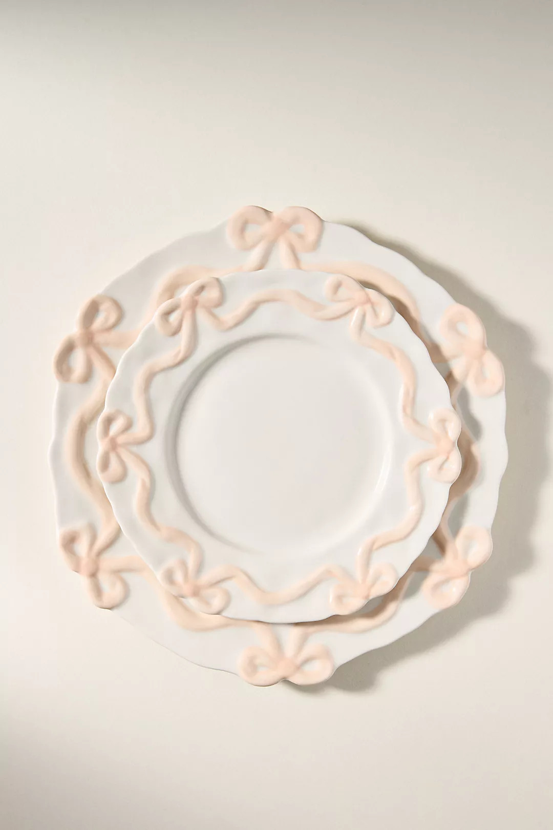 Benedita Bow Stoneware Side Plates, Set of 4 | Anthropologie (US)