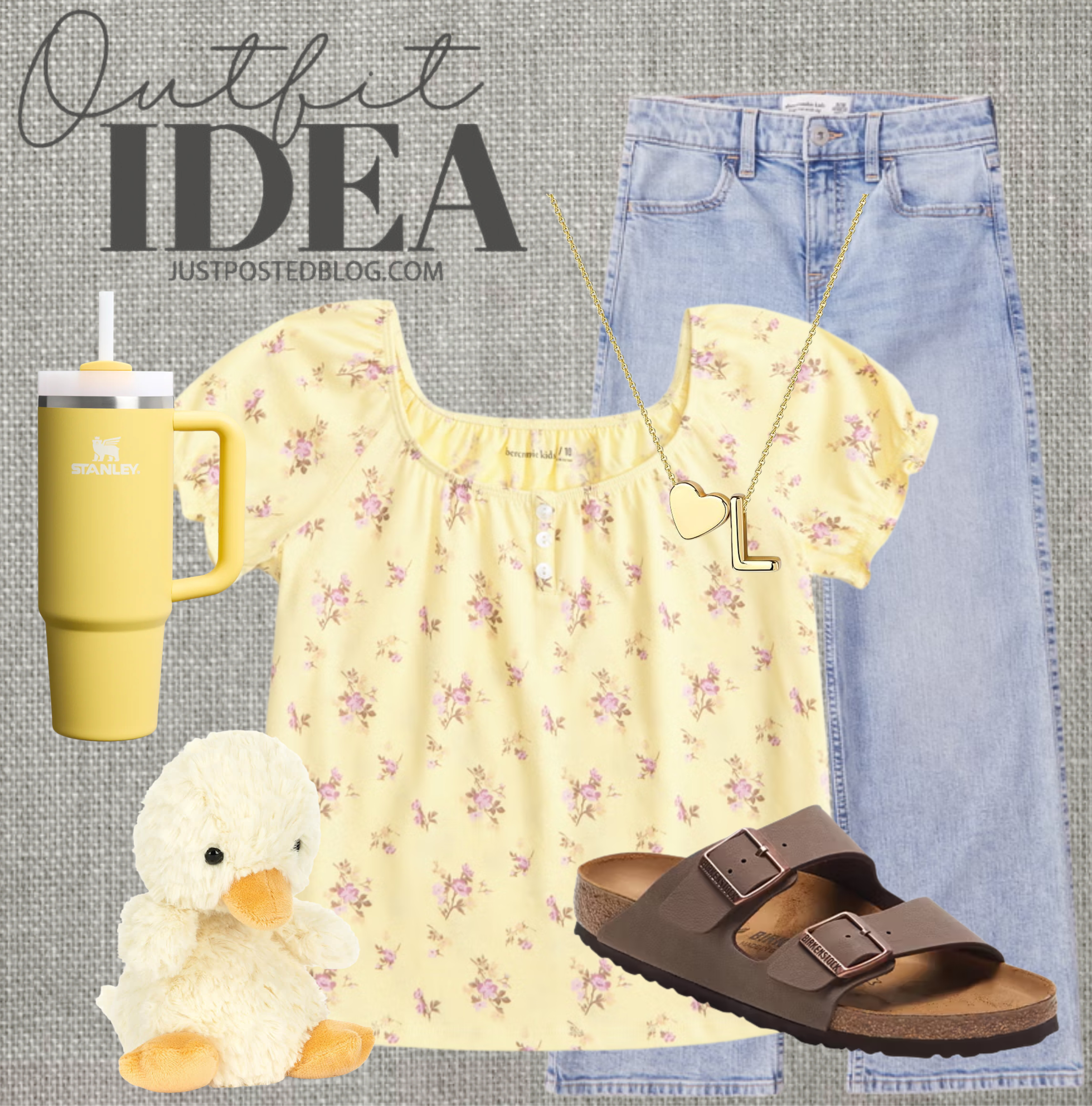 I LOVE butter yellow!! This top is almost HALF off!?! This would be such a cute outfit for tweens and teens!!! 

 