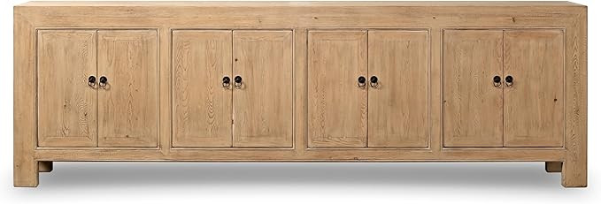 Artissance 110 Inches Long 8 Doors Sideboard Weathered Pine110x18x35.8H Cabinet, Large, Nature Wo... | Amazon (US)