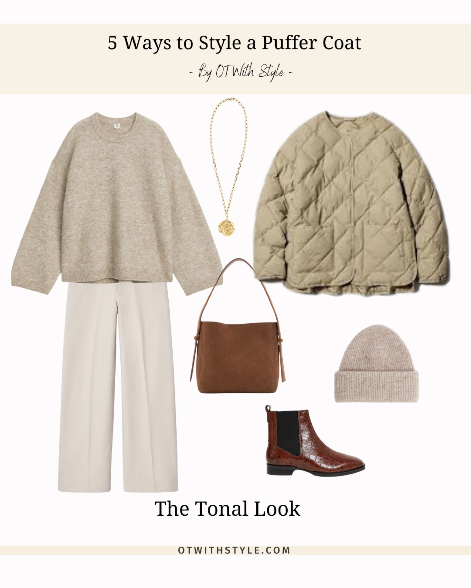 Styling a tonal beige outfit with a light puffer coat for spring 🤍🌷

#LTKworkwear #LTKuk #LTKstyletip