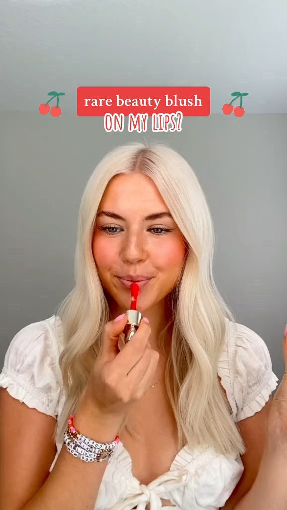 loveee this red blush from rare beauty, I put it on my lips today and I actually really liked it❤️💌 

#LTKbeauty