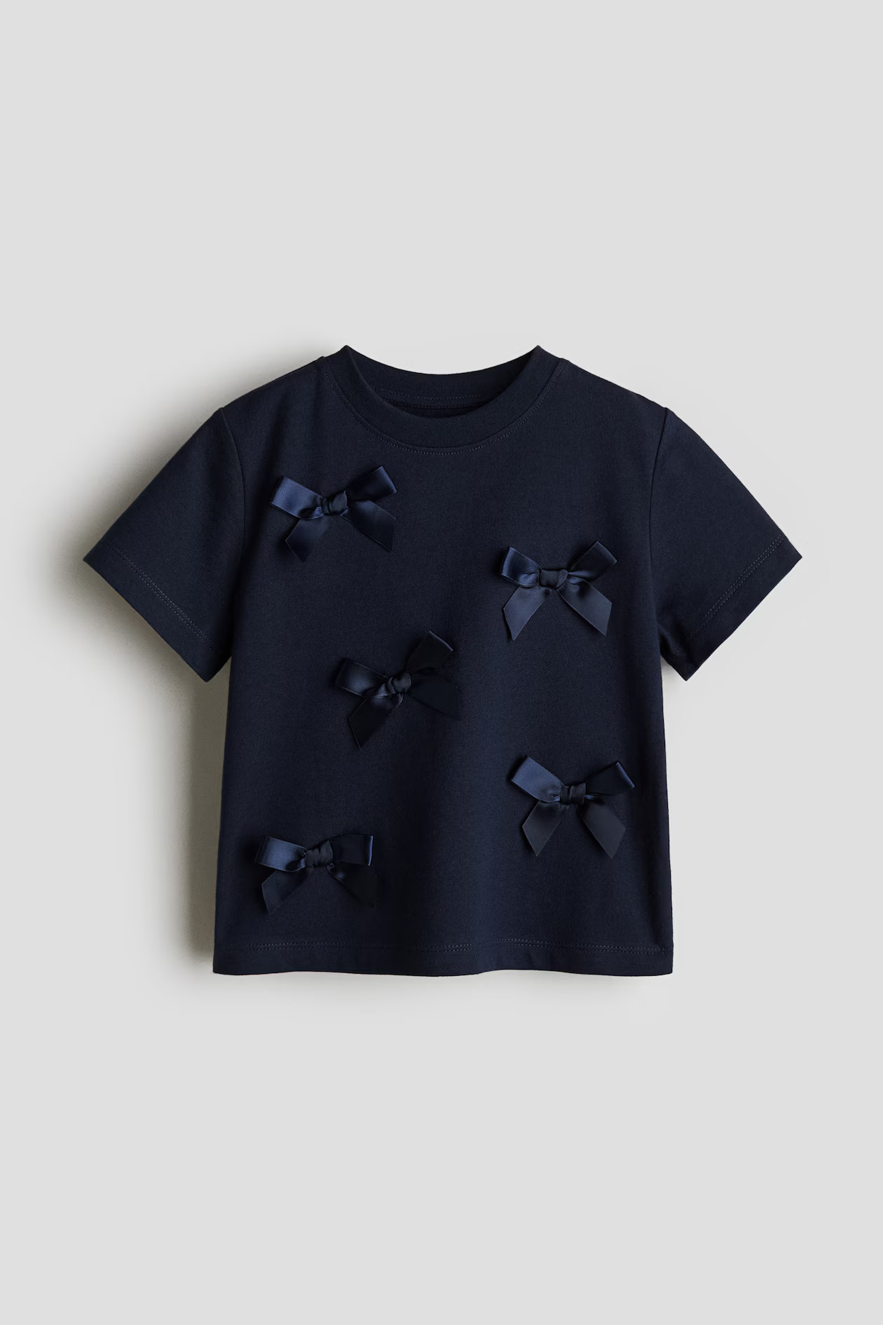 Bow-Detail Cotton T-Shirt | H&M (US + CA)