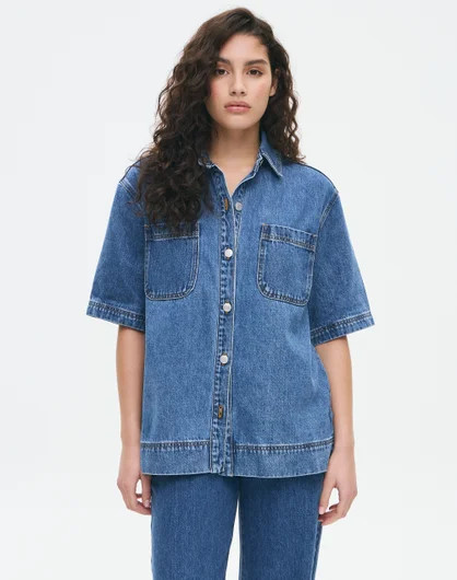 Short Sleeve Denim Shirt | Glassons (Australia)