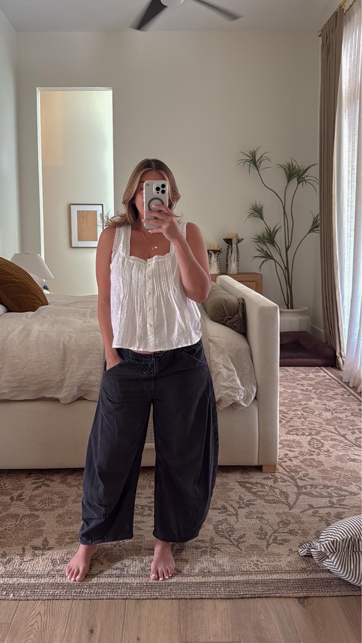 The pants that have grown w me through pregnancy. Wearing size Petite S

#LTKjeans #LTKstyletip #LTKsummer
