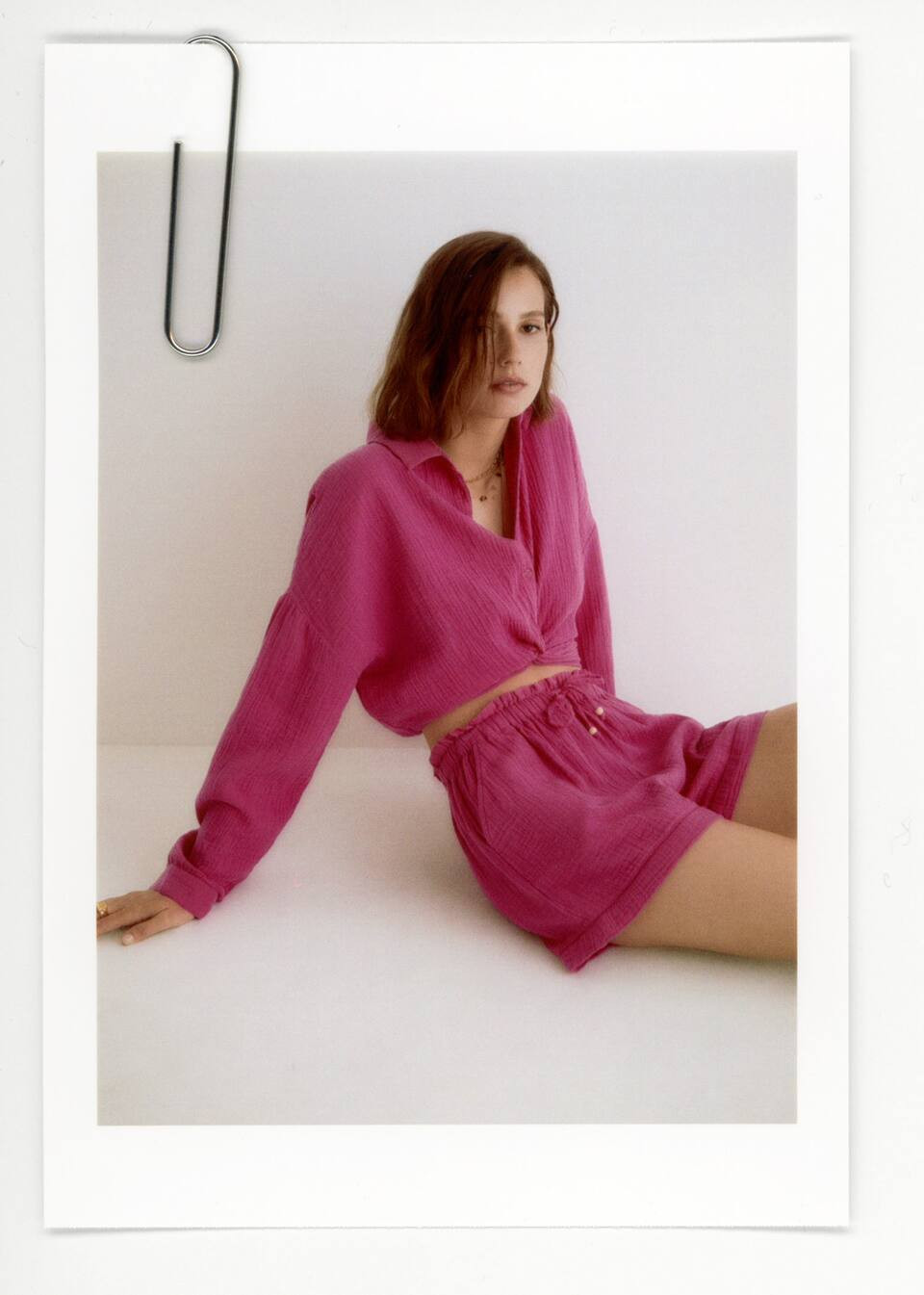 Textured knot shirt -  Women | Mango USA | MANGO (US)