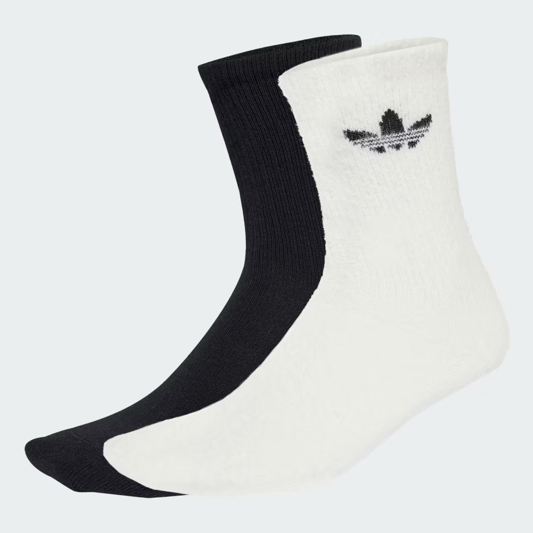 adidas Fluffy Crew Sock 2 Pairs Off White L - Originals Socks | adidas (US)