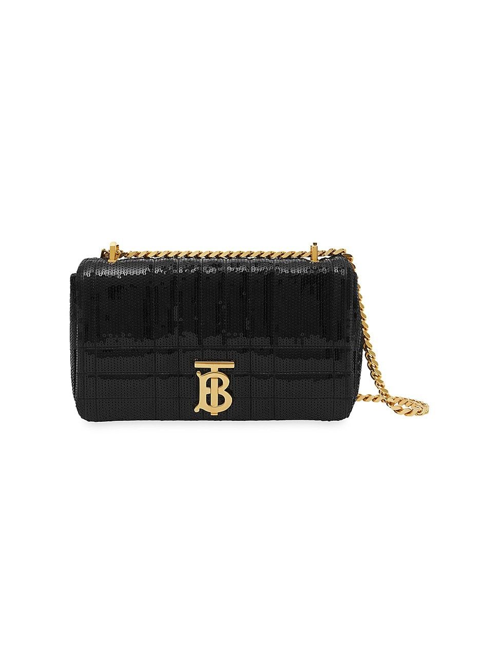 Women's Small Lola Sequin Check Shoulder Bag - Black | Saks Fifth Avenue