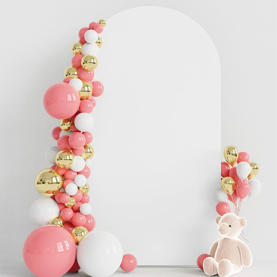 Wokceer 7.2FT Wedding Arch Cover Spandex Fitted Wedding Arch Stand Covers Round Top Chiara Backdr... | Amazon (US)