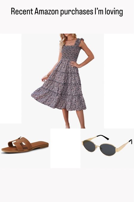 Loving this dress! It pairs so well with these shoes (I have both black and brown!) and these sunnies are a great Celine look a like! All run true to size! 

#LTKFindsUnder50 #LTKStyleTip #LTKOver40