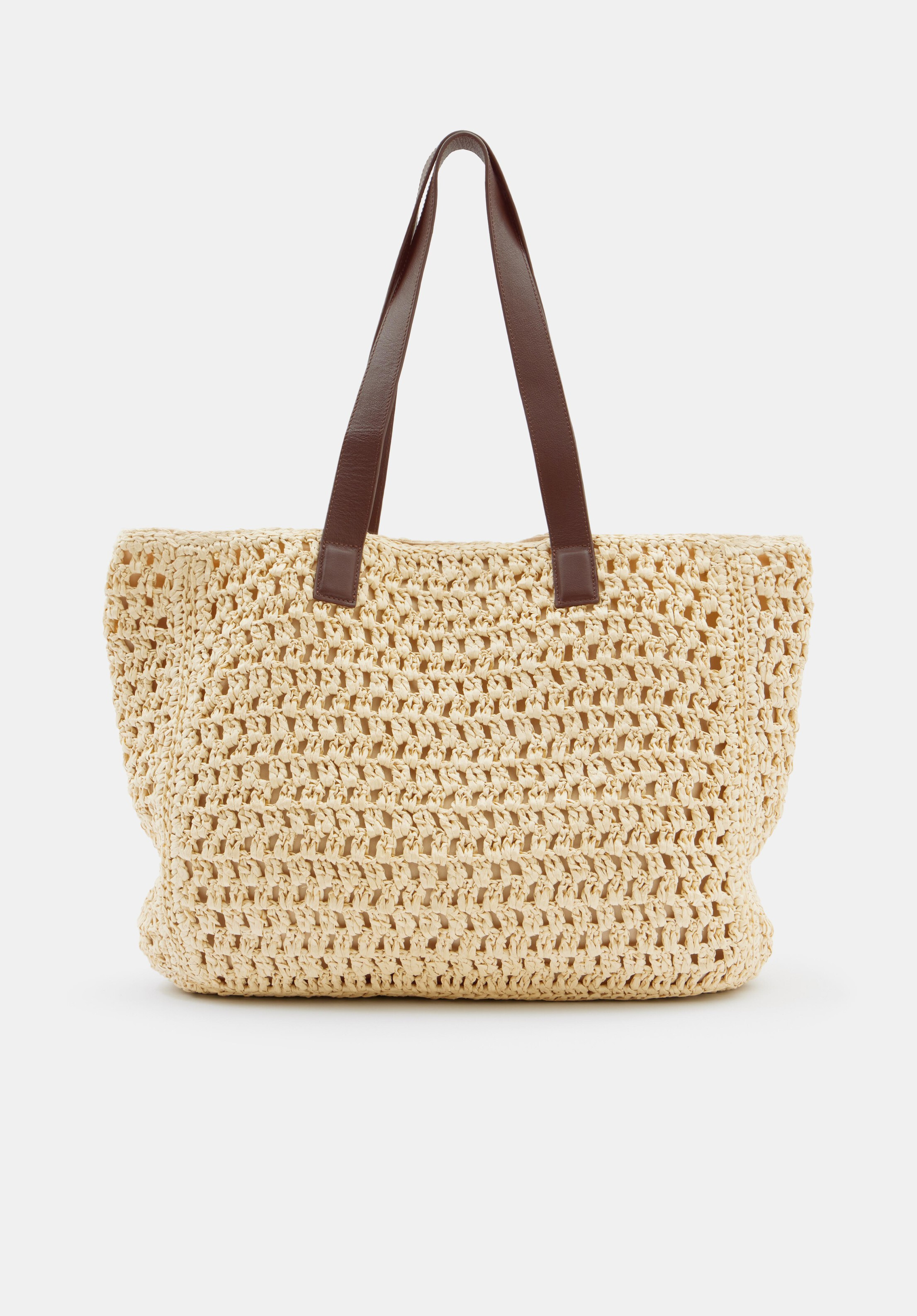 Natasha Straw Leather Tote Bag | Hush UK