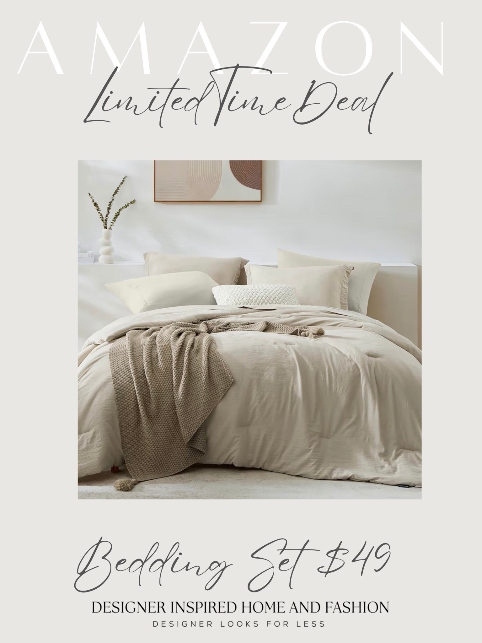 This beautiful neutral bedding set is on sale under $50!

#LTKHome #LTKSaleAlert
