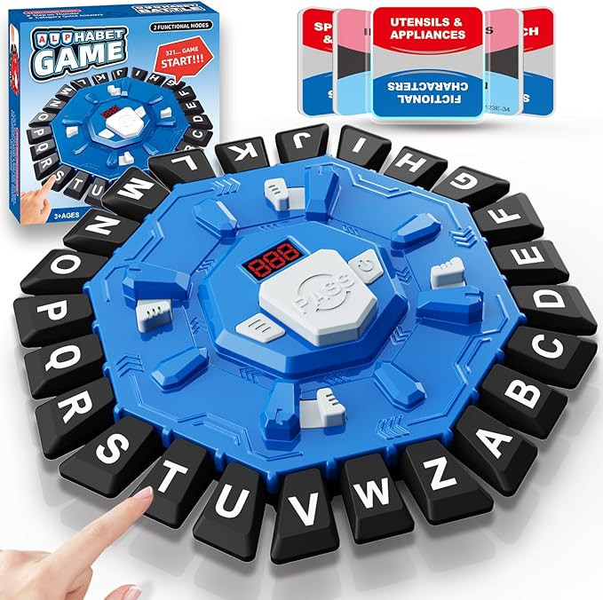 Word Game Family Board Games for Kids & Adults with 2 Modes,220 Topic Categories 24 Letters Press... | Amazon (UK)