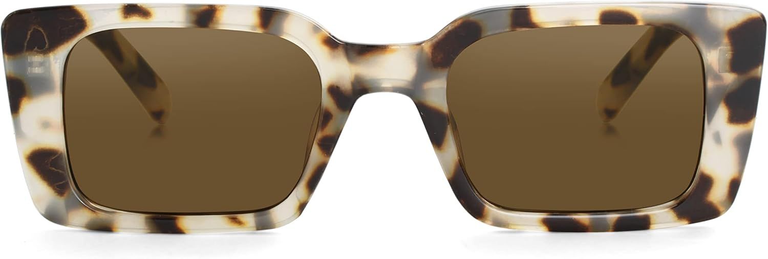 Onrtry Rectangle Sunglasses for Women Men Vintage Fashion Sun Glasses | Amazon (US)