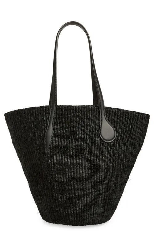 LIFFNER Straw Basket Tote in Black at Nordstrom | Nordstrom