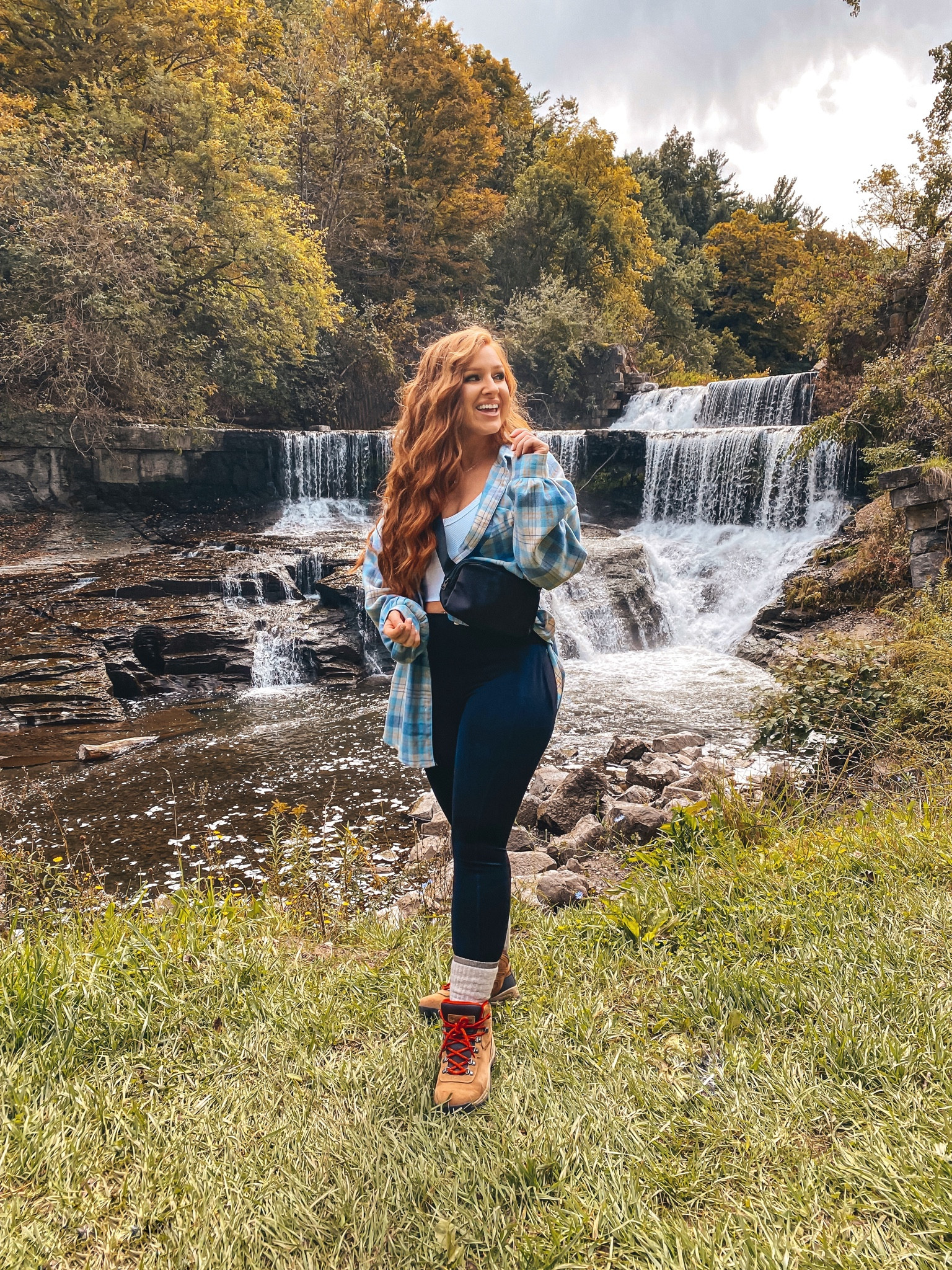 Comfy flannel and tank from shop hopes ! Code: Jami15 

Fabletics leggings in size small 

Favorite hiking boots and hiking socks 

Belt bag 

#LTKfit #LTKtravel #LTKSeasonal