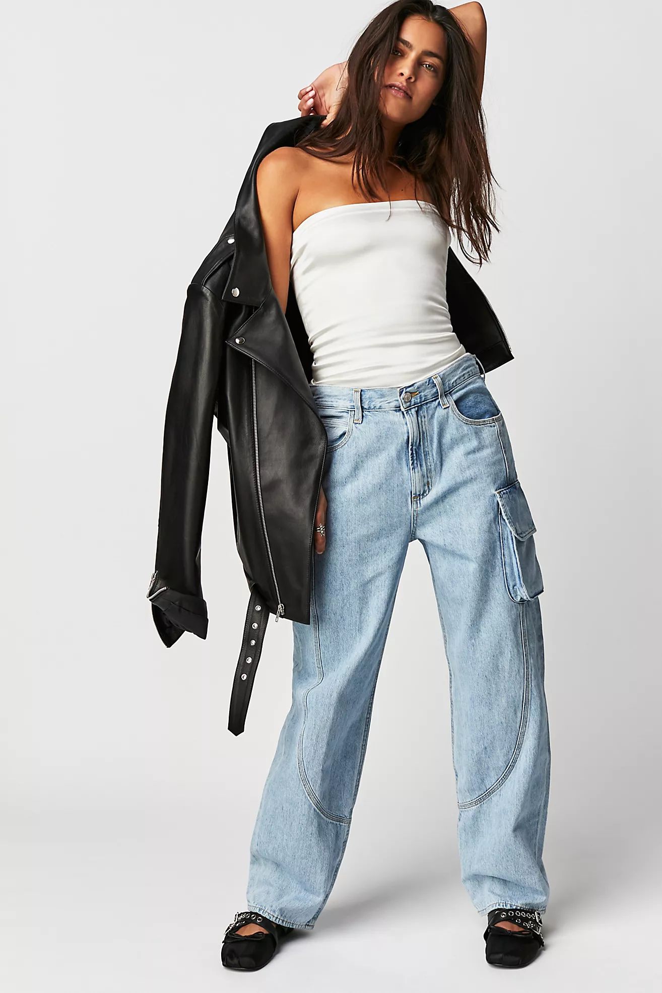 AGOLDE Cass Baggy Cargo Jeans | Free People (Global - UK&FR Excluded)