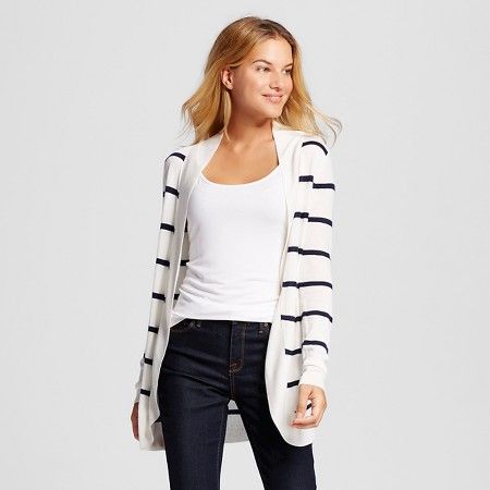 Women's Long Sleeve Cocoon Sweater Striped Multi Colored - Merona™ | Target