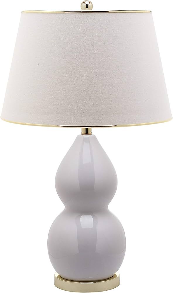 SAFAVIEH Lighting Collection Jill Modern Contemporary White Double Gourd Ceramic 27-inch Bedroom ... | Amazon (US)