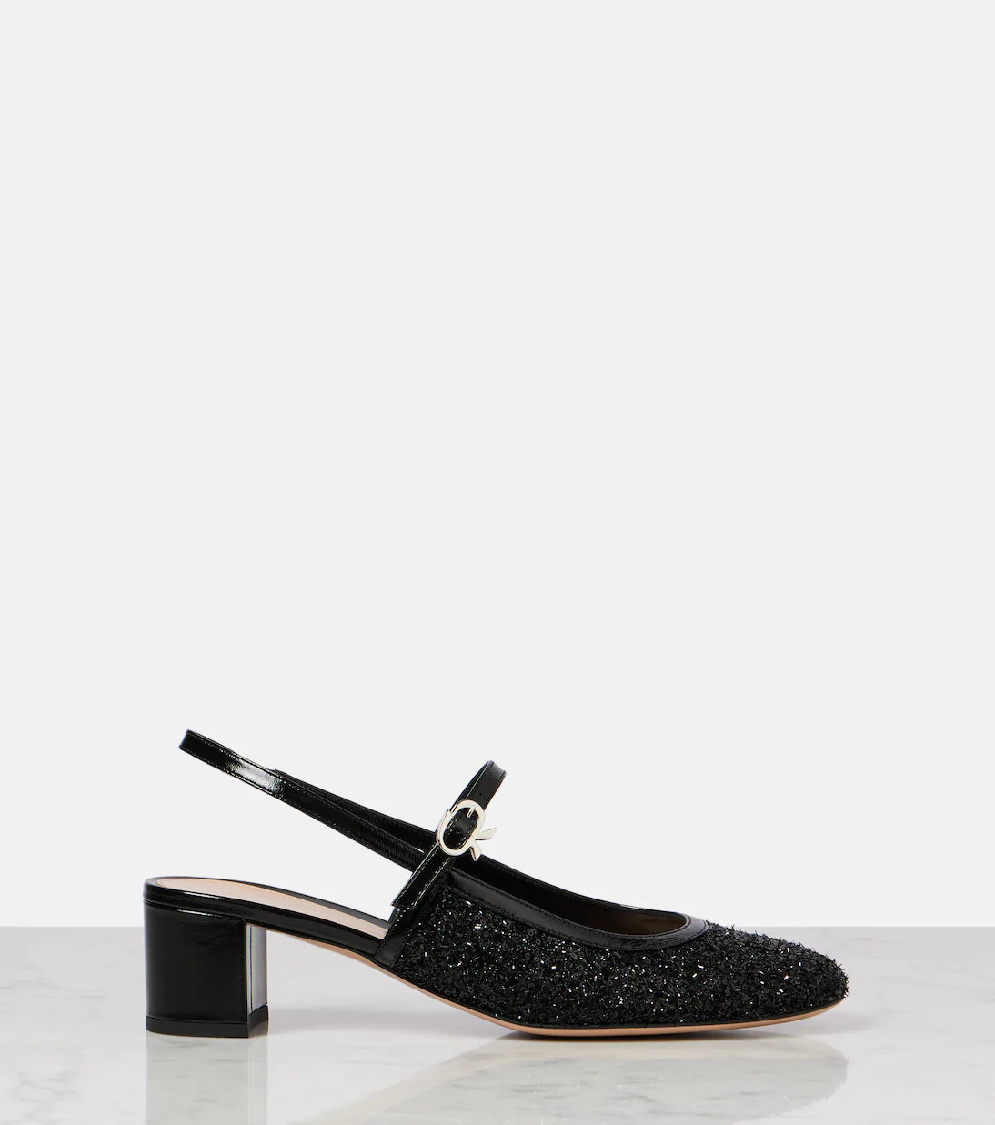 Leather-trimmed slingback pumps | Mytheresa (IT)