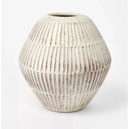 Threshold designed w/Studio McGee Large Carved Cream Vase - Threshold designed | Walmart (US)