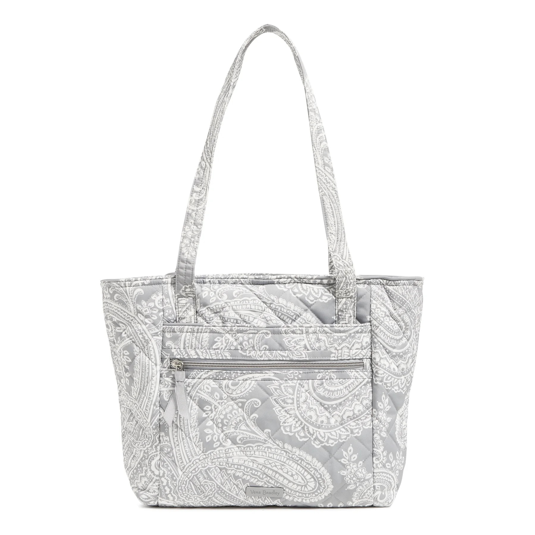 Vera Bradley Women's Performance Twill Small Vera Tote Bag Cloud Gray Paisley | Walmart (US)