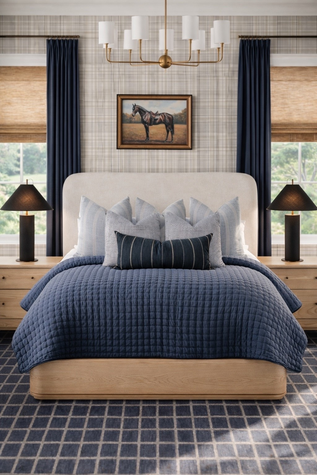 A timeless bedroom with navy and neutral elements 

#bedroom #bed #wallpaper #homedecor #sale

#LTKKids #LTKSaleAlert #LTKHome
