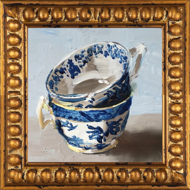 blue cups by Philine van der Vegte on Artfully Walls | Artfully Walls
