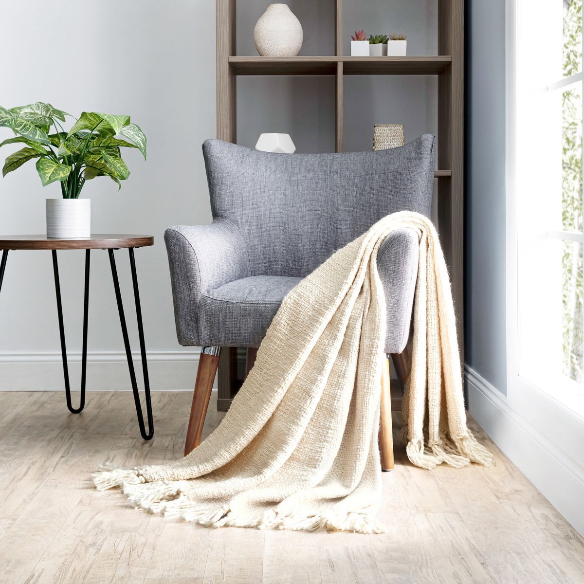 Slub-Yarn Throw Blanket With Fringe Trim 50" x 60" - Becky Cameron | Target