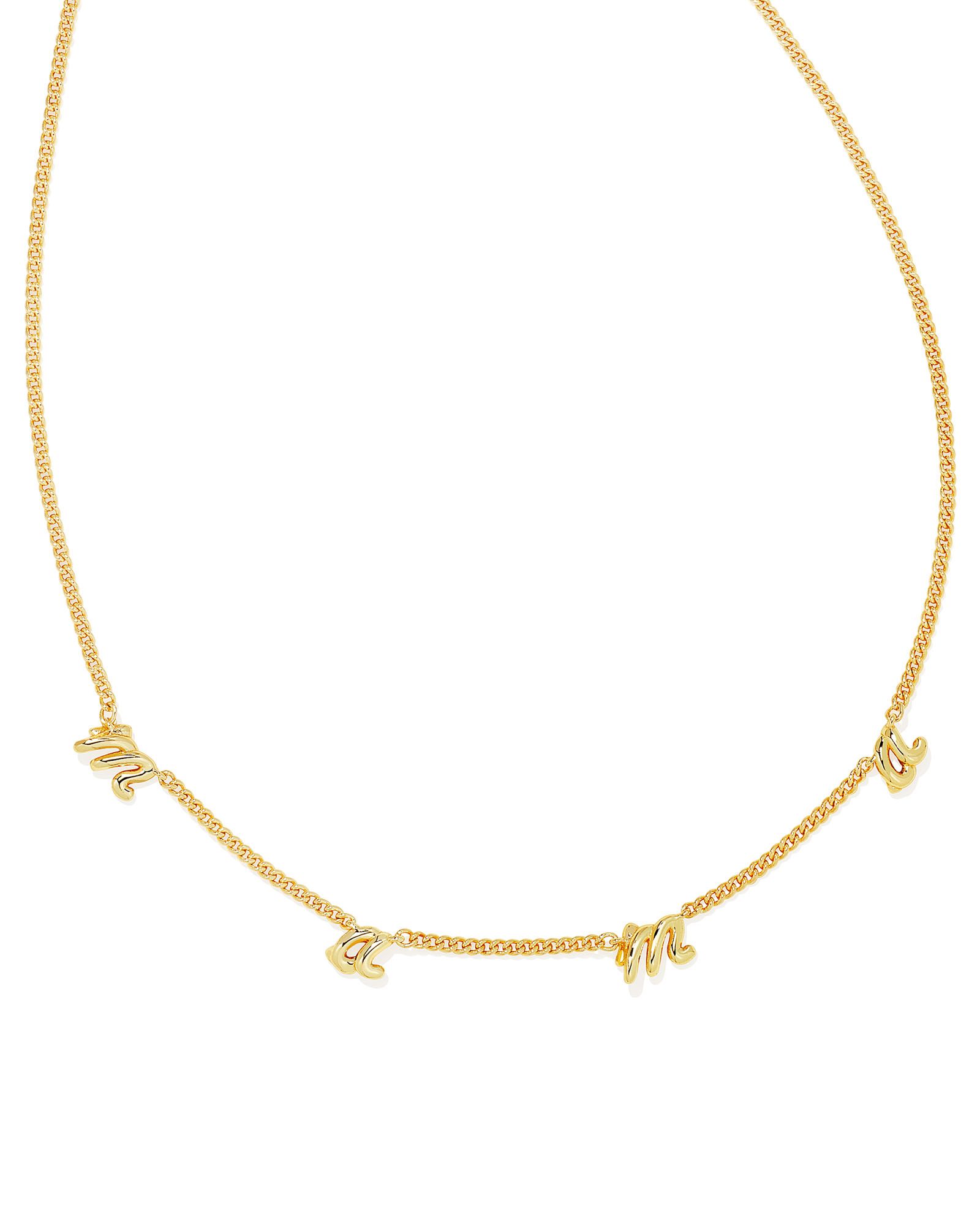 Mama Script Strand Necklace in Gold | Kendra Scott