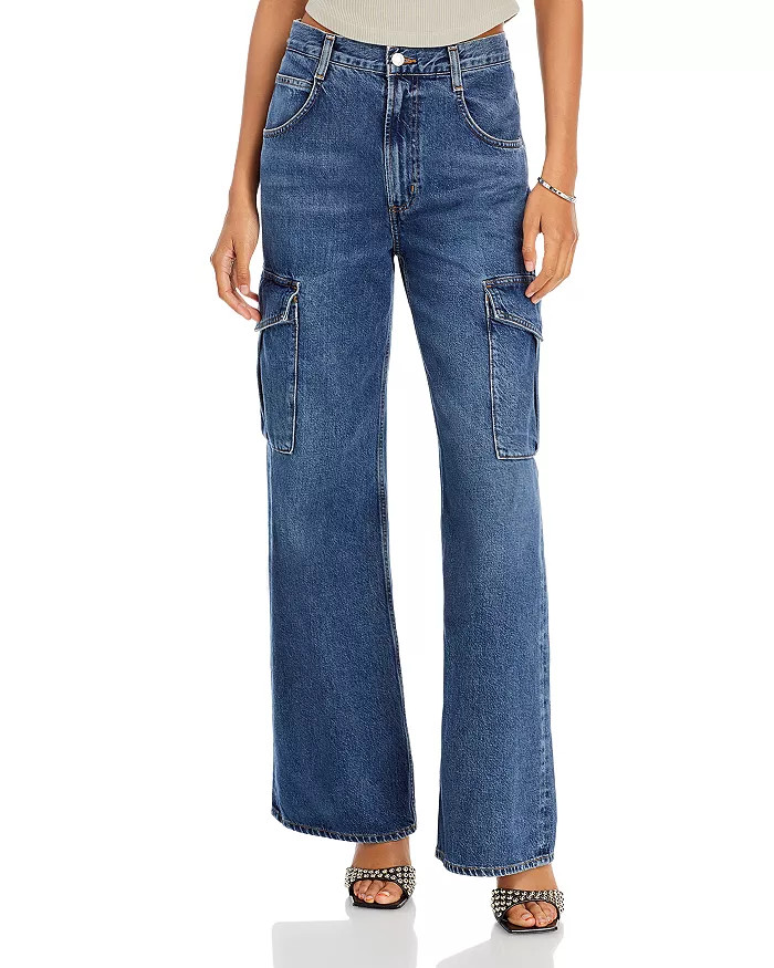 Minka Cargo High Rise Wide Leg Jeans in Path | Bloomingdale's (US)