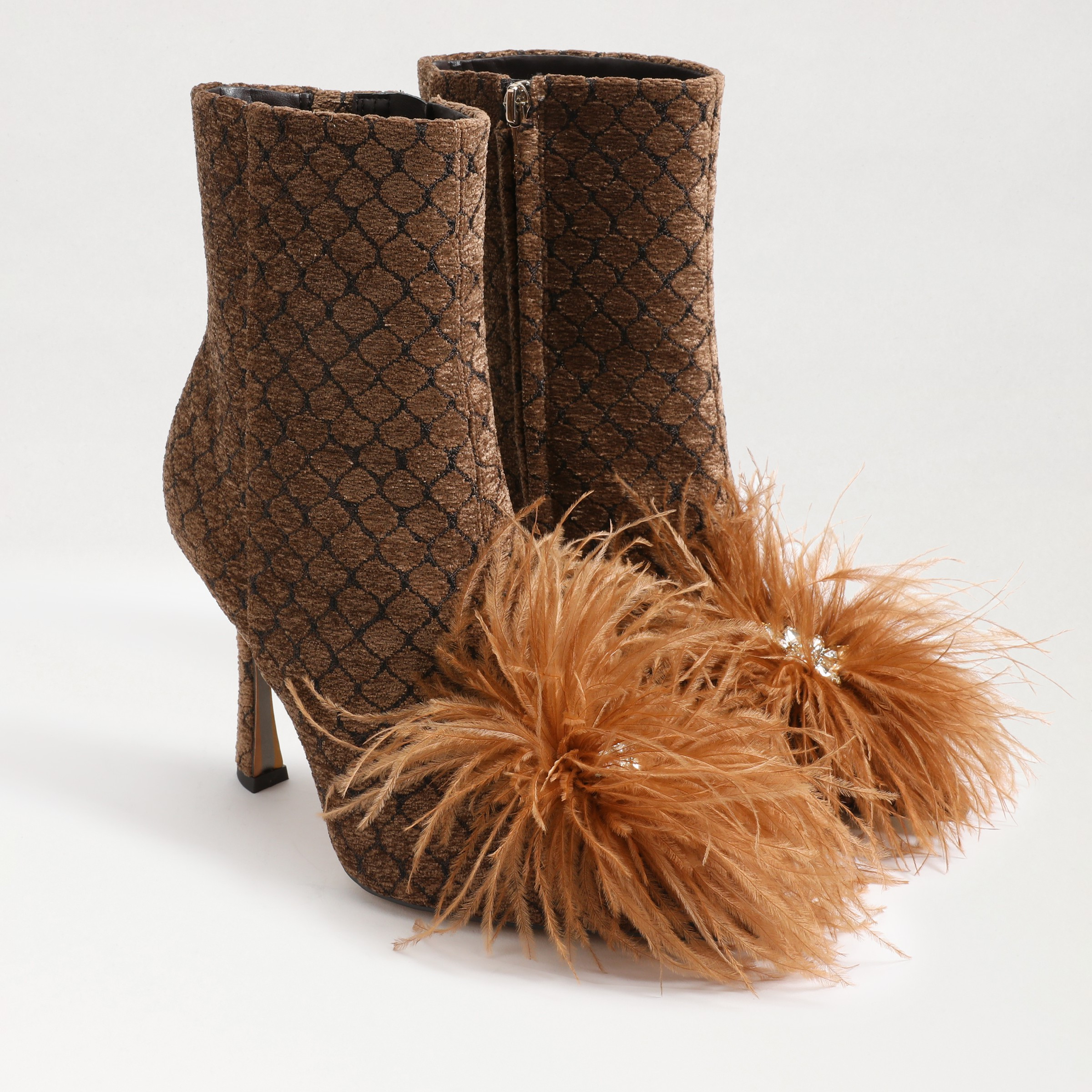 Sam Edelman Ency Feather Heel Bootie Brown Multi | Sam Edelman