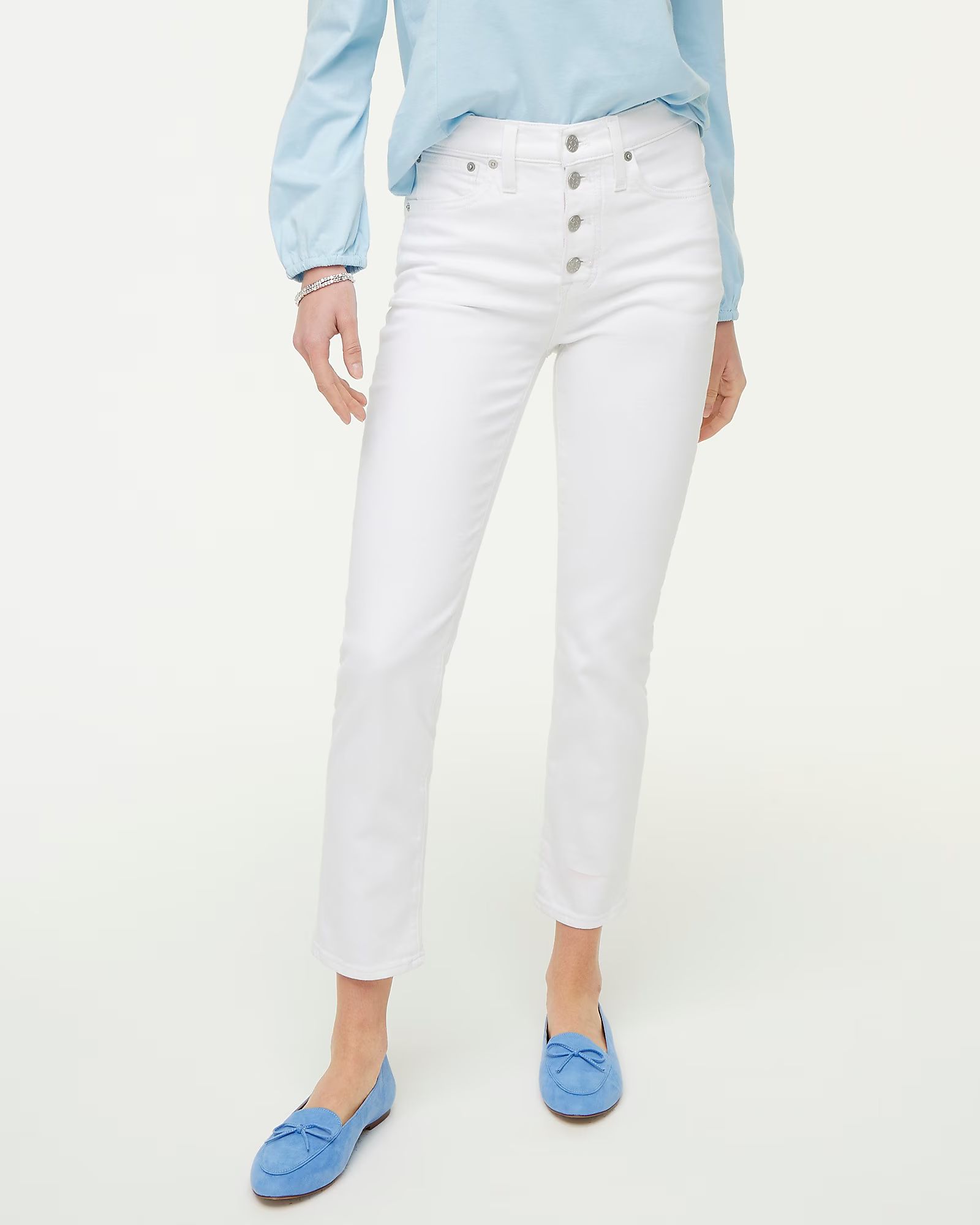 Essential straight white jean in all-day stretch | J.Crew Factory
